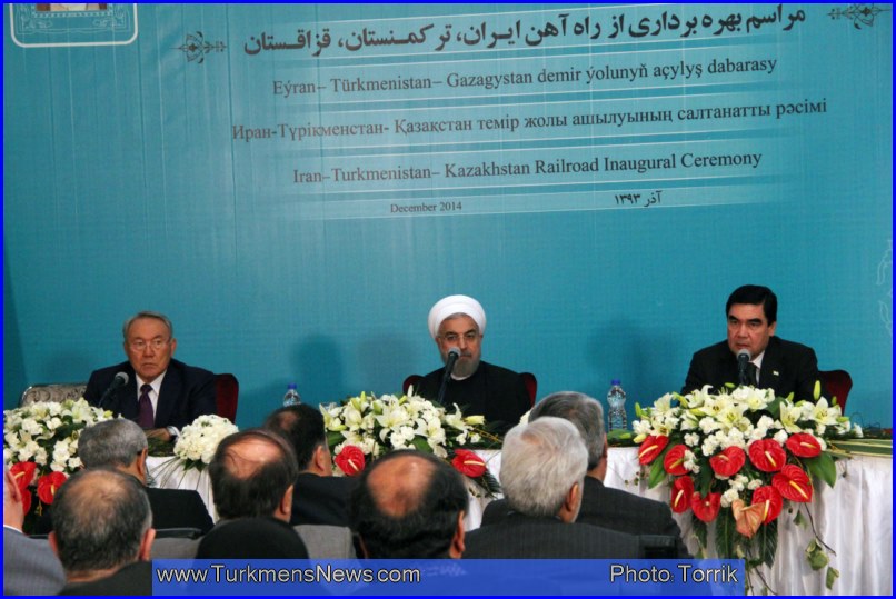 3 Prizidents -  حاشیه مراسم افتتاحیه راه آهن بین المللی اترک در کشور ترکمنستان / گزارش تصویری