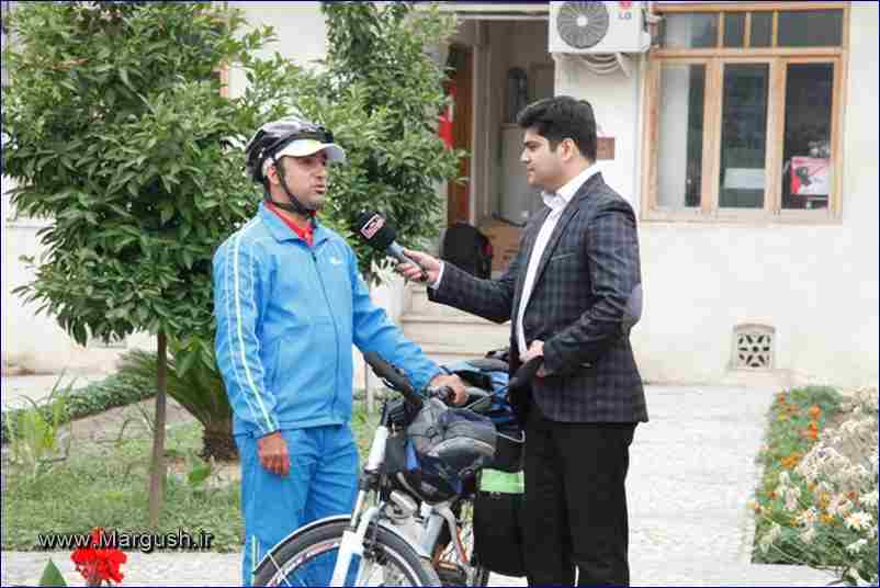 Gardeshgar Neyshabour - استقبال میراث فرهنگی گلستان از دوچرخه سوار نیشابوری به عنوان سفیر گردشگری